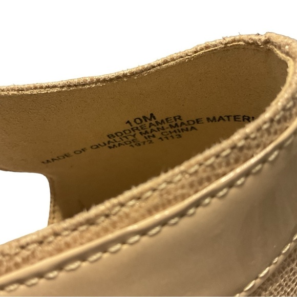 Bandolino Dreamer Sandals Heels Beige Patent Buckle Strap‎ Open Toe Shoe size 10 - Picture 3 of 6